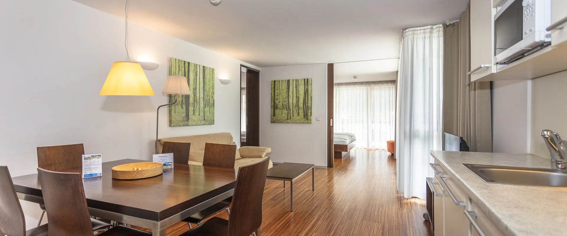 Modern flat with dining area